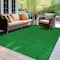 World Rug Gallery Contemporary Boho Indoor/Outdoor Runner Rug 2'x7' Gray Runner Rug 360GREEN5X7 - alternate 1